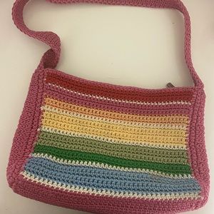 A knitted handbag
